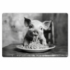 Varken - Schattig - Spaghetti - Zwart wit - Dier Placemat vinyl groot -zzsfeer1_Kitchenyeah-website