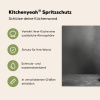 Sphynx - Kat - Dieren - Humor - Spaghetti - Zwart Wit Spatscherm Aluminium klein -zdetails_DE