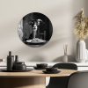 Geit - Bord - Spaghetti - Zwart Wit KitchenYeah - Keuken - Wandcirkel Forex klein -sfeer2
