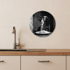 Geit - Bord - Spaghetti - Zwart Wit KitchenYeah - Keuken - Wandcirkel Forex klein -sfeer3