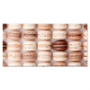 Macarons - Beige - Bruin Spatscherm Aluminium klein -3d_volledig