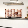 Macarons - Beige - Bruin Spatscherm Aluminium klein -sfeer4