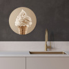 IJs - Softijs - Romig - Hoorntje - Beige KitchenYeah - Keuken - Wandcirkel Forex klein -sfeer1