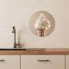 IJs - Softijs - Romig - Hoorntje - Beige KitchenYeah - Keuken - Wandcirkel Forex klein -sfeer3