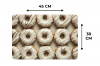 Donuts - Chocolade - Wit - Beige Placemat vinyl groot -specs