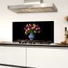 Tulpen - Kleuren - Hout - Vaas Spatscherm Aluminium klein -sfeer4