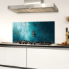 Bootje - Water - Blauw Spatscherm Aluminium klein -sfeer4