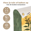Plant - Bloemen - Wit tuinposter los doek klein -sfeer2