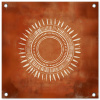 Abstract - Lijnen - Zonnestralen - Roodbruin tuinposter los doek klein -3d