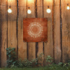 Abstract - Lijnen - Zonnestralen - Roodbruin tuinposter los doek klein -sfeer1