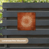 Abstract - Lijnen - Zonnestralen - Roodbruin tuinposter los doek klein -sfeer3
