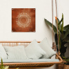 Abstract - Lijnen - Zonnestralen - Roodbruin tuinposter los doek klein -sfeer7
