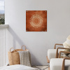 Abstract - Lijnen - Zonnestralen - Roodbruin tuinposter los doek klein -sfeer8