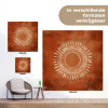 Abstract - Lijnen - Zonnestralen - Roodbruin tuinposter los doek klein -sfeer9