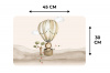 Luchtballon - Leeuw - Watercolor - Safari - Dieren Placemat vinyl groot -specs