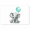 Olifant - Baby - Dieren - Blauwe ballon Placemat vinyl groot -zzsfeer1_Kitchenyeah-website