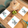 Olifant - Baby - Dieren - Blauwe ballon Placemat vinyl groot -zzsfeer5_Kitchenyeah-website