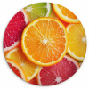 Fruit - Kleurrijk - Close up KitchenYeah - Keuken - Wandcirkel Forex klein -3d