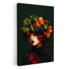 Vrouw - Rood - Groen - Druiven KitchenYeah - Keuken - Canvas klein -3d