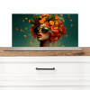 Vrouw - Sinaasappel - Bessen - Oranje Spatscherm Aluminium klein -3d_zonderpan