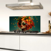 Vrouw - Sinaasappel - Bessen - Oranje Spatscherm Aluminium klein -sfeer4