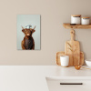 Schotse Hooglander - Bruin - Hoorns - Kokskleding KitchenYeah - Keuken - Canvas klein -sfeer1