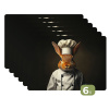 Konijn - Kok - Dier Placemat vinyl groot -zzsfeer3_Kitchenyeah-website