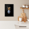 Ananas - Bloemen patroon - Goud - Delftsblauw KitchenYeah - Keuken - Fotolijst klein -sfeer1