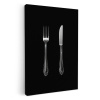 Vork - Mes - Zilver KitchenYeah - Keuken - Canvas klein -3d