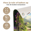 Doorkijk - Rozenboog - Uitzicht - Landschap - Bloemen tuinposter los doek klein -sfeer2