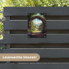 Doorkijk - Rozenboog - Uitzicht - Landschap - Bloemen tuinposter los doek klein -sfeer3