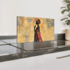 Vrouw - Silhouet - Patronen - Sierlijk Spatscherm Aluminium klein -zzproduct_nieuw