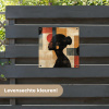 Zijaanzicht - Vrouw - Vormen tuinposter los doek klein -sfeer3