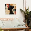 Zijaanzicht - Vrouw - Vormen tuinposter los doek klein -sfeer7