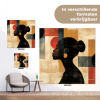 Zijaanzicht - Vrouw - Vormen tuinposter los doek klein -sfeer9