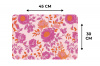 Bloemenpatroon - Roze - Oranje - Bloemen Placemat vinyl groot -specs
