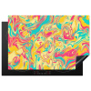 Geel - Roze - Blauw - Retro Inductie beschermer vinyl 3mm klein -3d