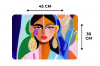Portret - Vrouw - Modern Placemat vinyl groot -specs