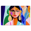 Portret - Vrouw - Modern Placemat vinyl groot -zzsfeer1_Kitchenyeah-website