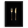 Bestek - Goud - Mes - Vork KitchenYeah - Keuken - Fotolijst klein -3d