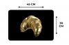 Croissant - Brood - Goud - Zwart Placemat vinyl groot -specs