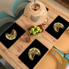 Croissant - Brood - Goud - Zwart Placemat vinyl groot -zzsfeer5_Kitchenyeah-website