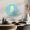 Ijsje - Stokje - Sprinkles - Lichtblauw KitchenYeah - Keuken - Wandcirkel Forex klein -sfeer2