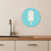 Ijsje - Stokje - Sprinkles - Lichtblauw KitchenYeah - Keuken - Wandcirkel Forex klein -sfeer3