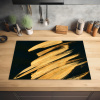 Gouden Streken: Penseelslag en Elegantie Inductie beschermer vinyl 3mm klein -sfeer5