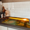 Houten Pad naar de Zonsondergang Inductie beschermer vinyl 3mm klein -sfeer3