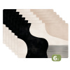 Abstract - Japandi - Beige - Modern Placemat vinyl groot -zzsfeer3_Kitchenyeah-website