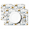 Voertuigen - Kinderen - Graafmachine - Tractor Placemat vinyl groot -zzsfeer2_Kitchenyeah-website