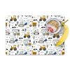 Voertuigen - Kinderen - Graafmachine - Tractor Placemat vinyl groot -zzzproduct_Kitchenyeah-website