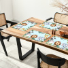 Wilde dieren - Kinderen - Blauw - Watercolor - Bladeren Placemat vinyl groot -zzsfeer4_Kitchenyeah-website